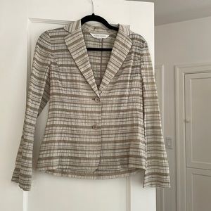 Vintage semi-sheer stripe blazer
